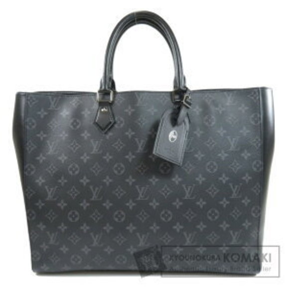 Louis Vuitton Grand Sac Monogram Eclipse Black Tote Bag - Picture 1 of 9